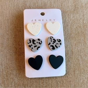 *LAST SET* 🩷Heart Earrings, Set of 3🩷